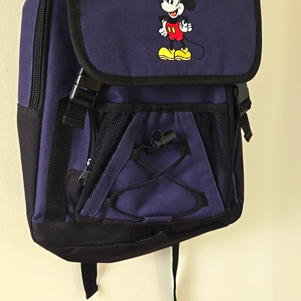 Walt Disney World Mickey Mouse Dark Navy Blue Shoulder School Play Backpack